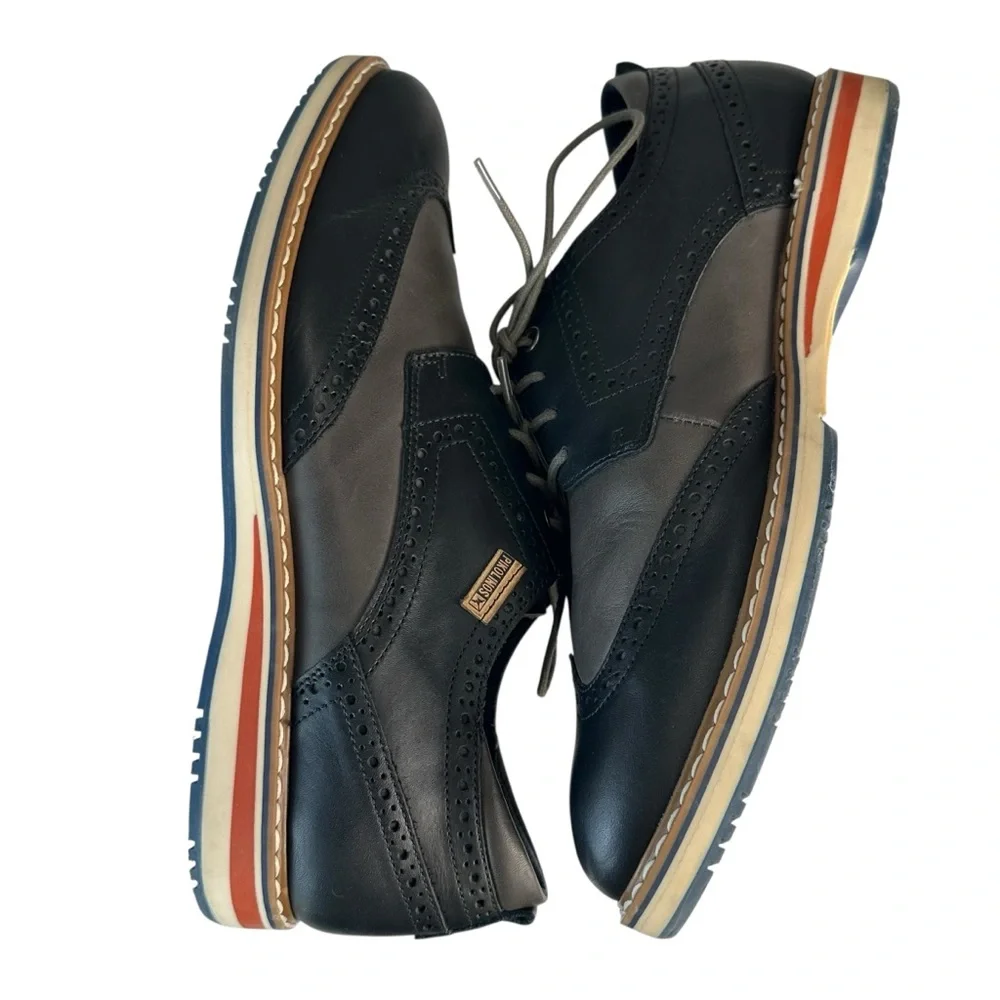 Pikolinos Men's Avila Two-Tone Lace-Up Shoes Size 43 Black/Gray - Picture 8 of 9